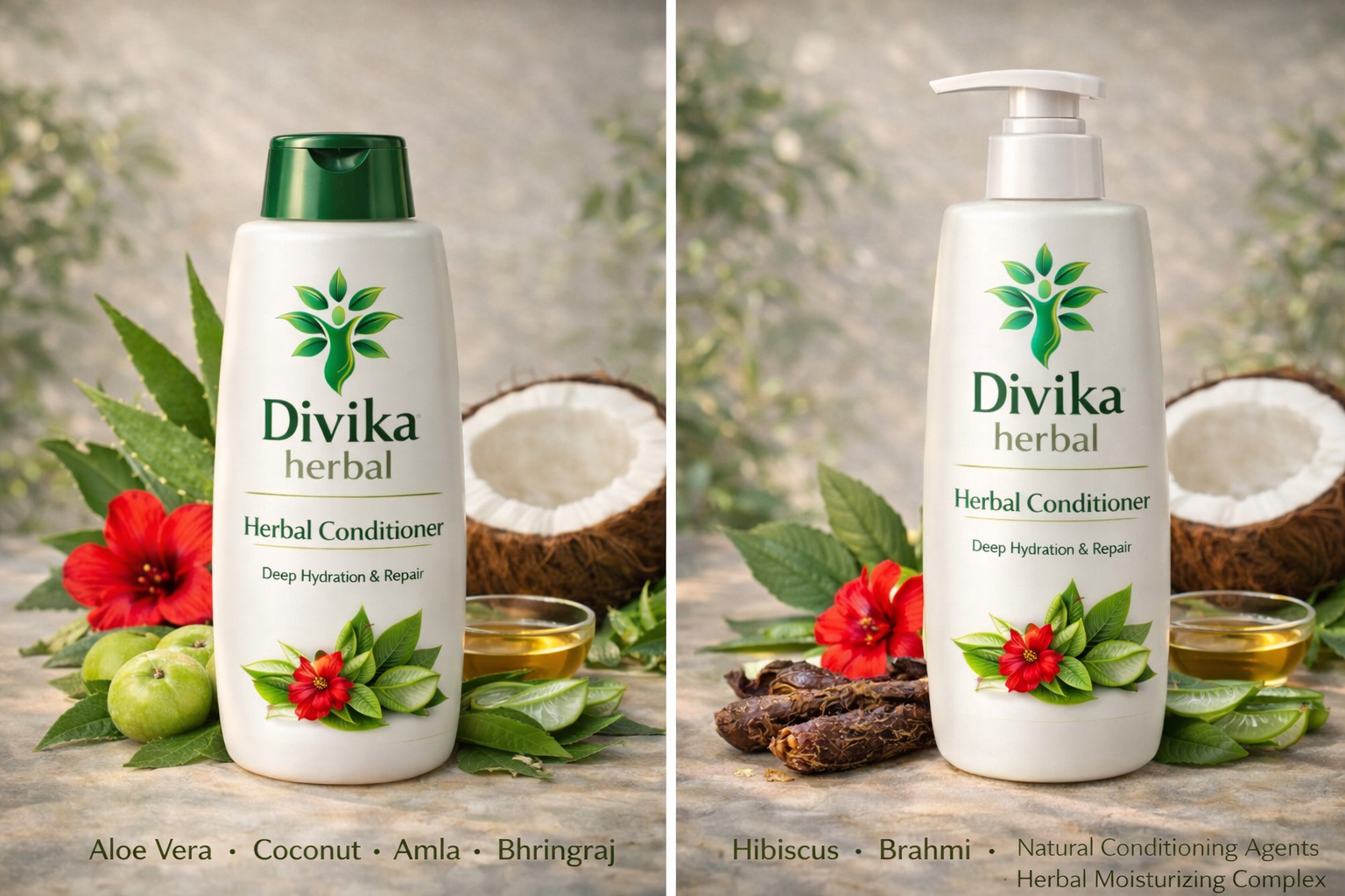 Divika Herbal Conditioner texture - Rich creamy formula